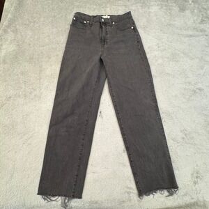 Madewell Women's Straight Leg Jeans - Dark Gray
